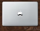 Laptop Mustache - Set of 6 decals - FREE SHIP