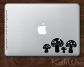 Toadstools - SET OF 4 - Vinyl Macbook Laptop Decals - FREE Shipping