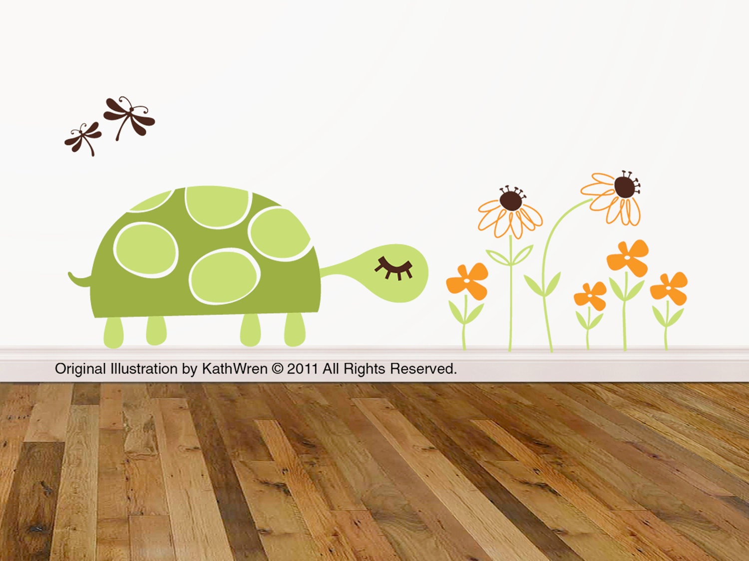 NEW - Turtle and Wild Flowers