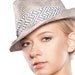 Spring Summer Grey Natural Sun Straw Hat Gray Sizal Silver Everyday Trilby Womens Fedora New Can Be Made in Any Size