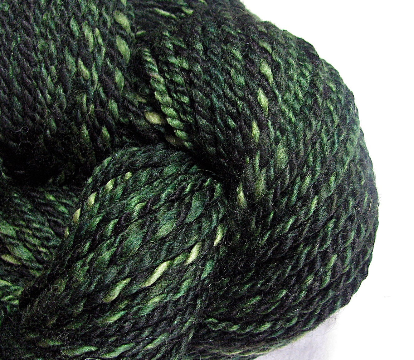 Handspun Yarn Two Ply Bulky Superwash Blue Faced Leicester 'Smoke on the Water'
