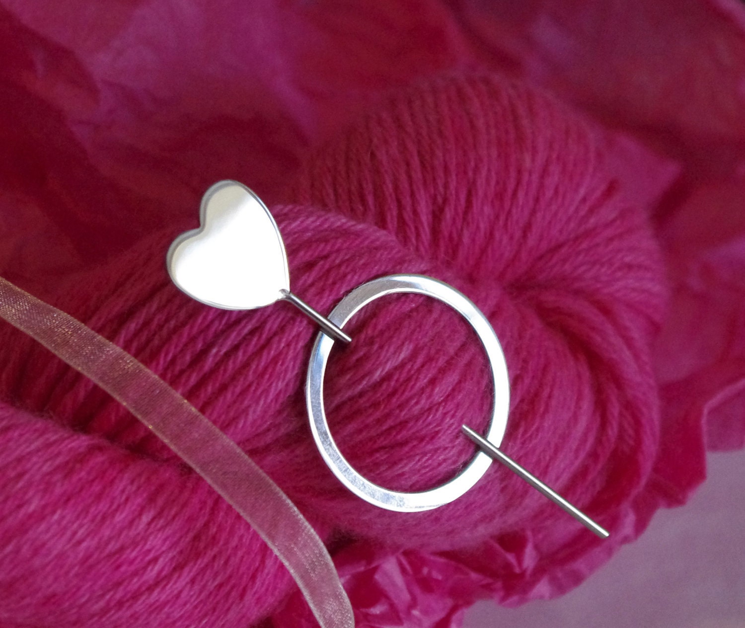Love Heart Shawl Pin