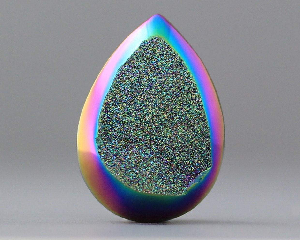 Titanium Druzy Geode Stone Cabochon - 23mm (2676)
