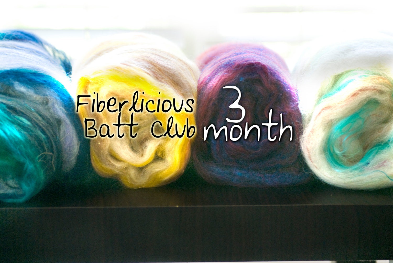 Fiberlicious Batt Club - 3 Month - spinning, felting, fiber art
