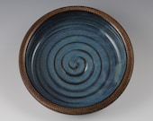 Brie Baker with 2 Recipes Included -Stoneware with Textured Rim in our Denim Blue