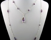 Amethyst Dream Two Strand Sterling Silver Necklace