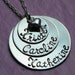 Triple Stack Hand Stamped Sterling Silver necklace