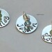 Tiny Sterling Silver Pendant charm with tiny Swarovski birthstone bead