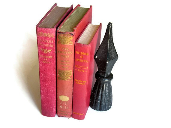 Vintage Finial Large Black Cast Iron Fence Post Spear Industrial Sculptural Statement Architectural Salvage