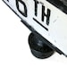 Antique Street Sign: The Corner of Hargrave and 6th Street, in Black and White