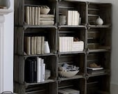 Wood Crate Bookcase Handmade - CamilleMDesigns