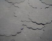 BULK SALE Black Cardstock 2 Inch Scallop Circle Paper Punches 100pcs