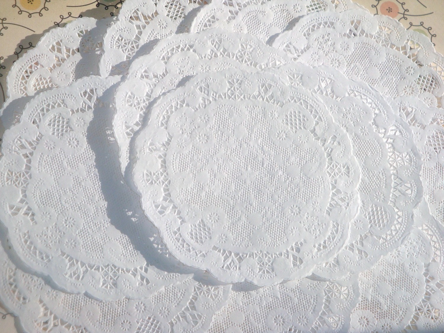 Blank 4 Inch Paper Lace Doilies Set of 25
