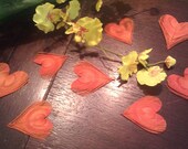 Peacock Feather Hearts - 100 Peacock Wedding Decorations Favors - Red Orange Yellow Green Blue Purple Pink Black