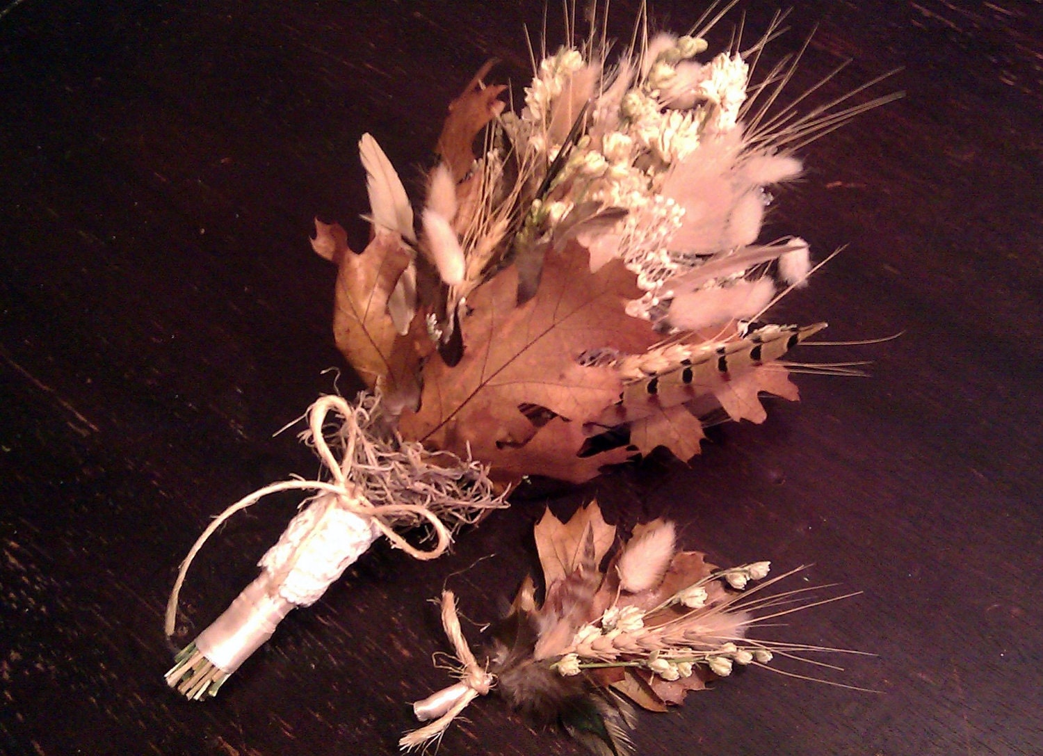 dried fall wedding flowers