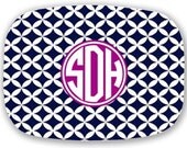 Personalized Melamine Platter- Navy and Pink