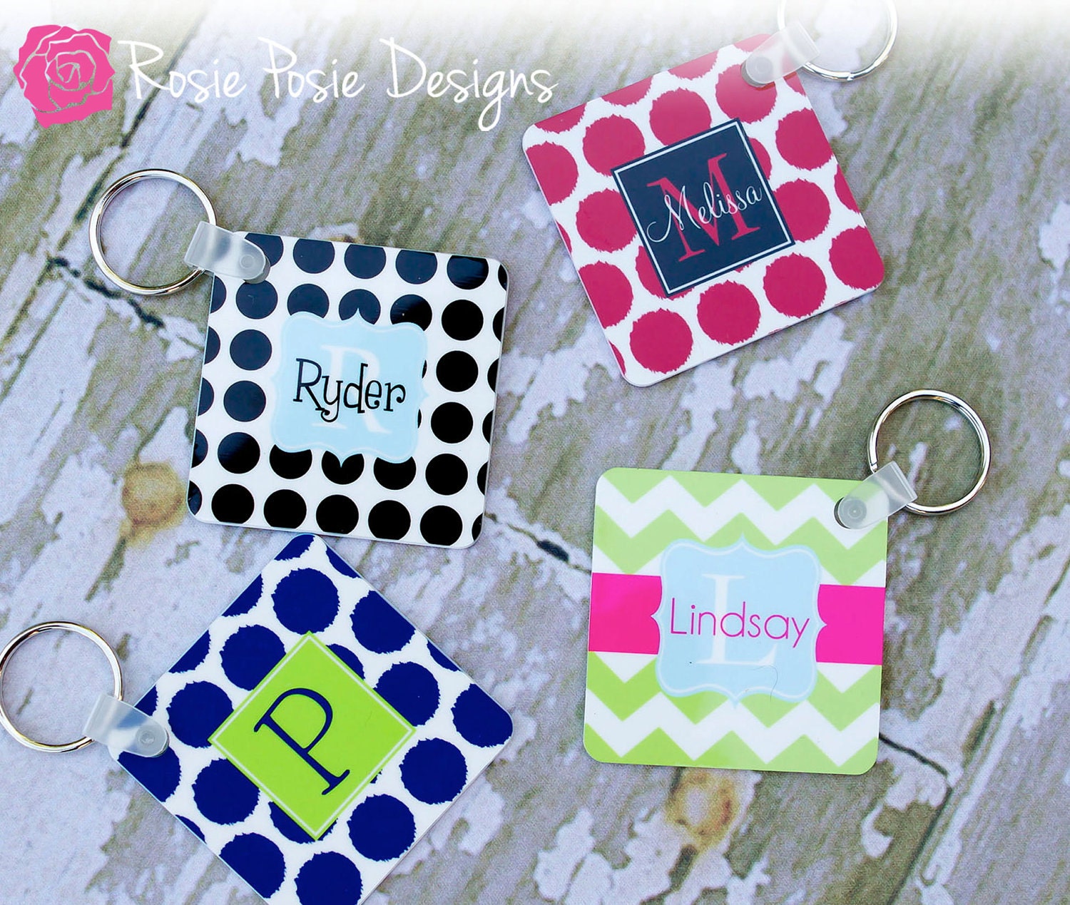 Personalized Monogrammed Key Chain-Design Your Own