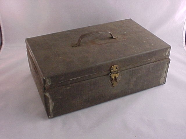 Primitive Handmade Metal Lock Box