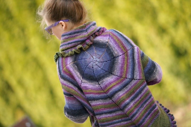 Rainbow Noro sweater circle multicolor