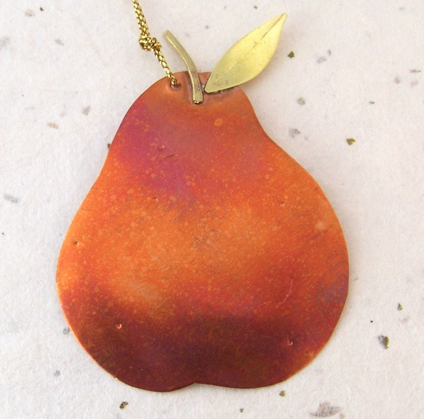 Copper Pear Ornament