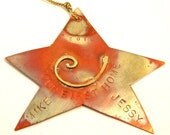 Personalized Copper Star Ornament Gift Bag Tag