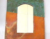Green Patina Autumn Copper Framed Mirror 5" x 8"