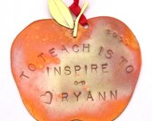To Teach is to Inspire Personalized Apple Ornament Teacher Gift Back-to-School