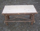 Rustic Maine Cedar Twig Camp Lodge Coffee Table