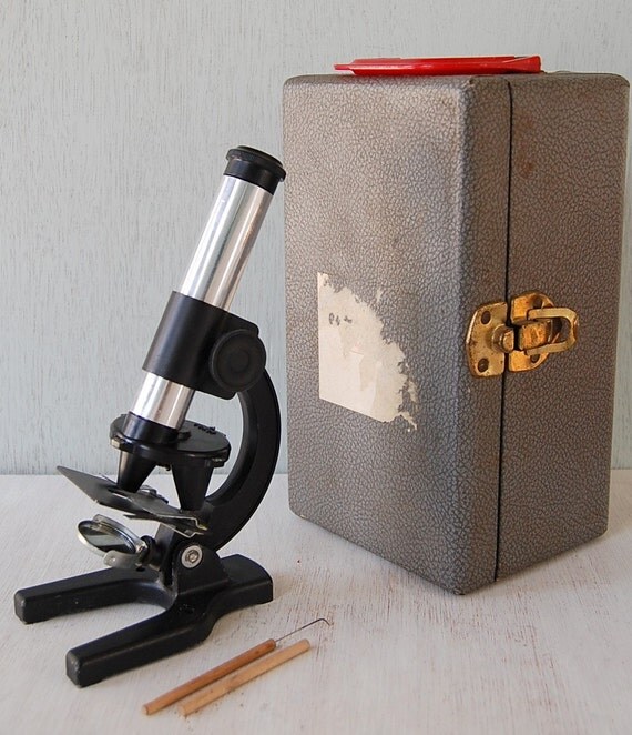 Vintage Gilbert Microscope with Carrying by ladyjanecollections