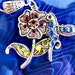 Metal Flower and Humming Bird Necklace