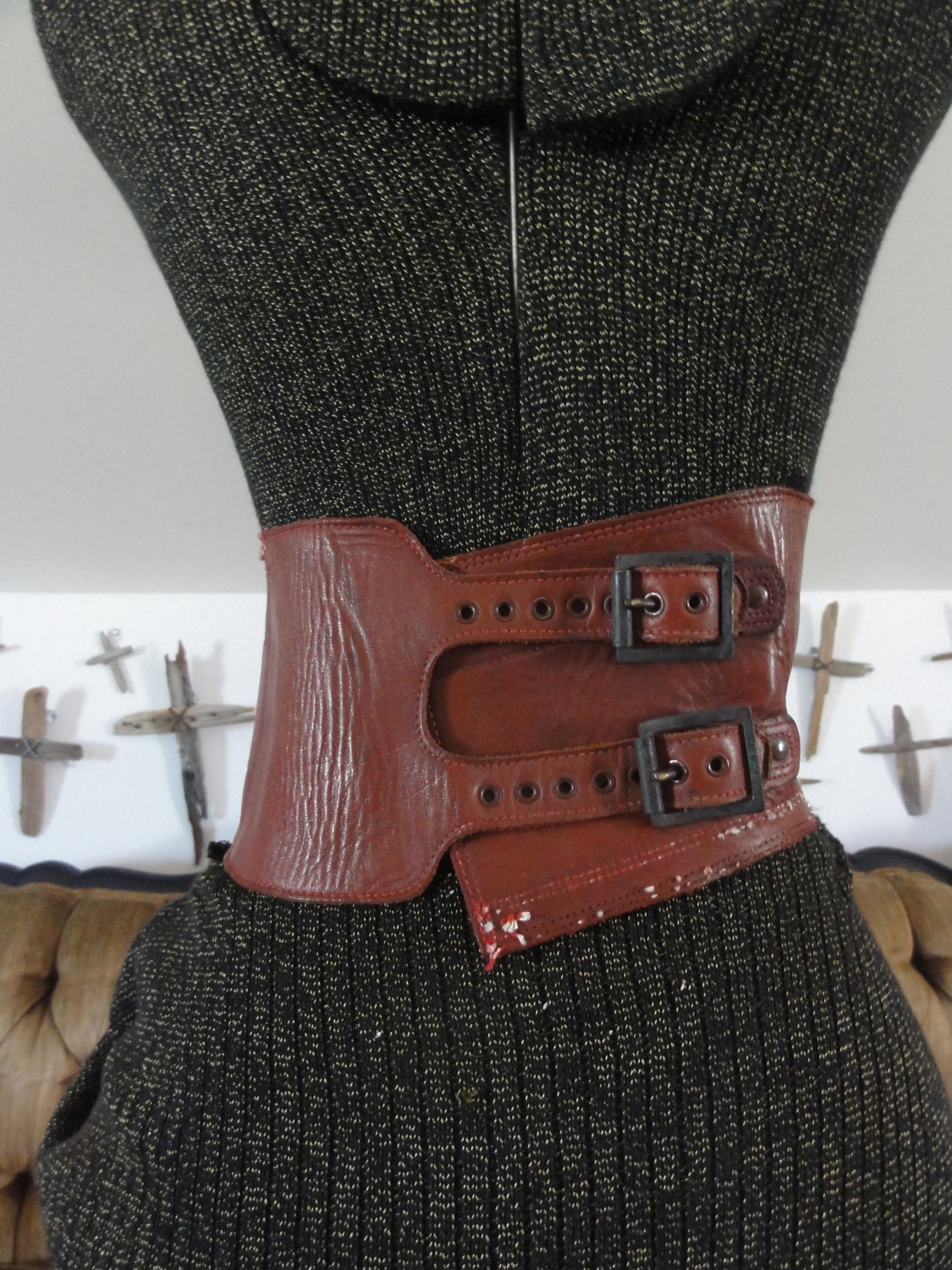 Sexy Leather Cinch Belt Two Way Belt Or Arm By Magnoliascaboose 0112