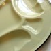 Vintage Enamelware Tray Avocado Green Divided Rare
