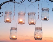 12 Hanging Garden Light DIY Mason Jar Lantern Hangers, DIY Candle Jar or Flower Vase Hangers, No Jars - treasureagain