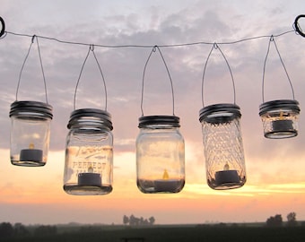 12 Easy Hang Mason Jar Lids DIY Wedding Hanging Mason Jar Candles or Mason Jar Flowers Hanging Lids only, No Jars