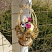 Vintage Basket, Bead and Pin or Safety Pin Basket with upcycled Flower Frog EASTER