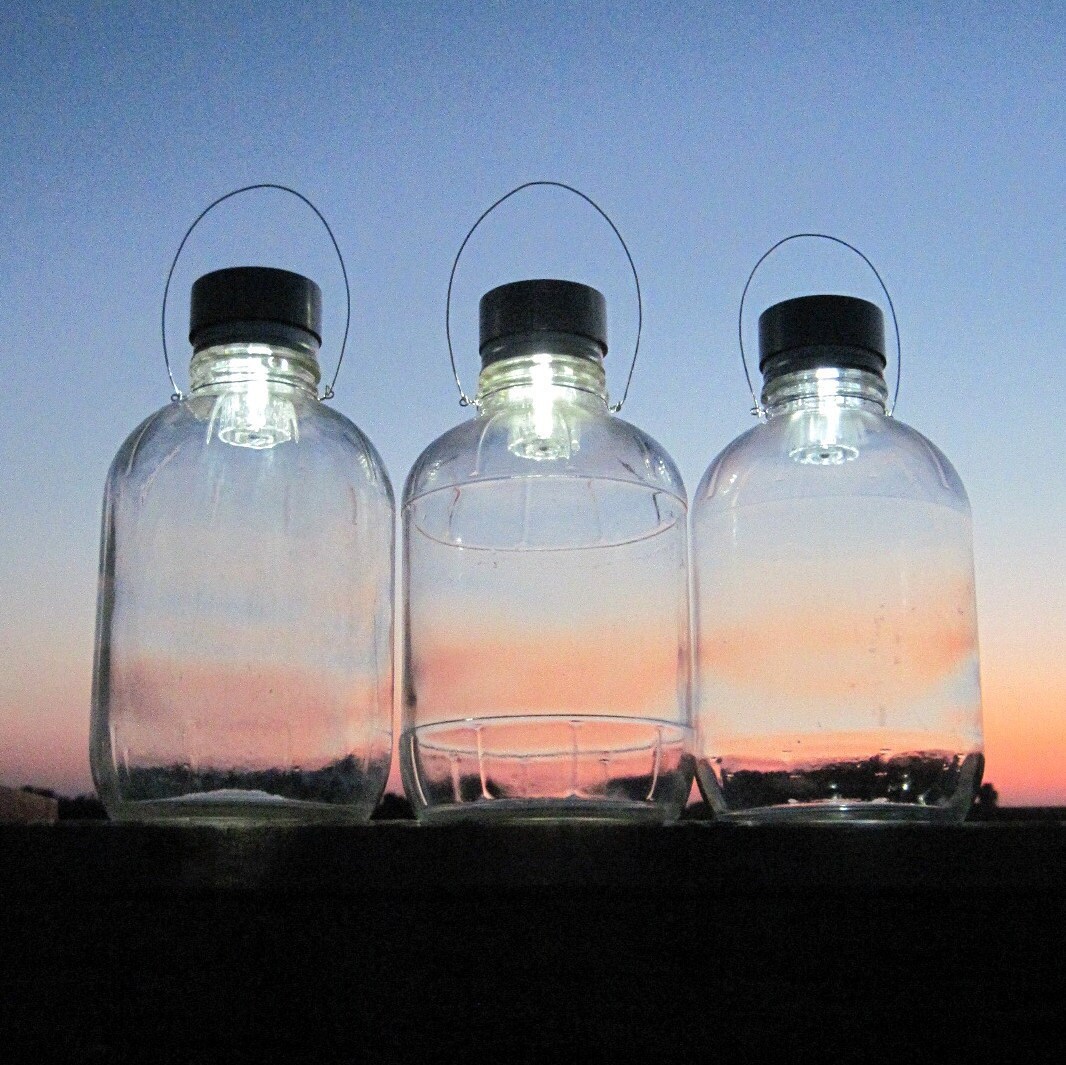Mason Jar Solar Lights CUSTOM Order, Gallon Size, Handmade Upcycled Solar Lights, ORIGINAL Design by TreasureAgain