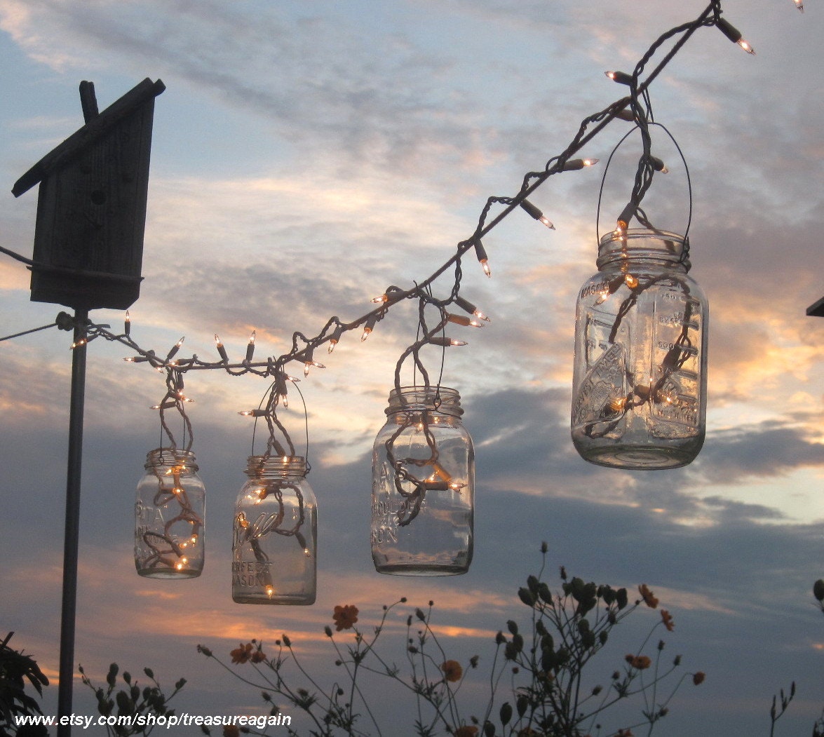 Mason Jar Party Lights 6 DIY Lantern Hangers for Wedding, Patio, or Garden, Mason Jar Hangers, no jars