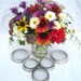 Mason Jar Flower Lid Mixed Sizes 5 Upcycled FLOWER FROG LIDS Wide Mouth, Regular, Garden, Wedding, Centerpiece, No Jars