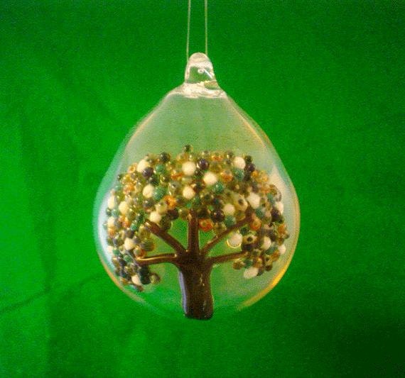 Tree Of Life Hand Blown Glass Ornament