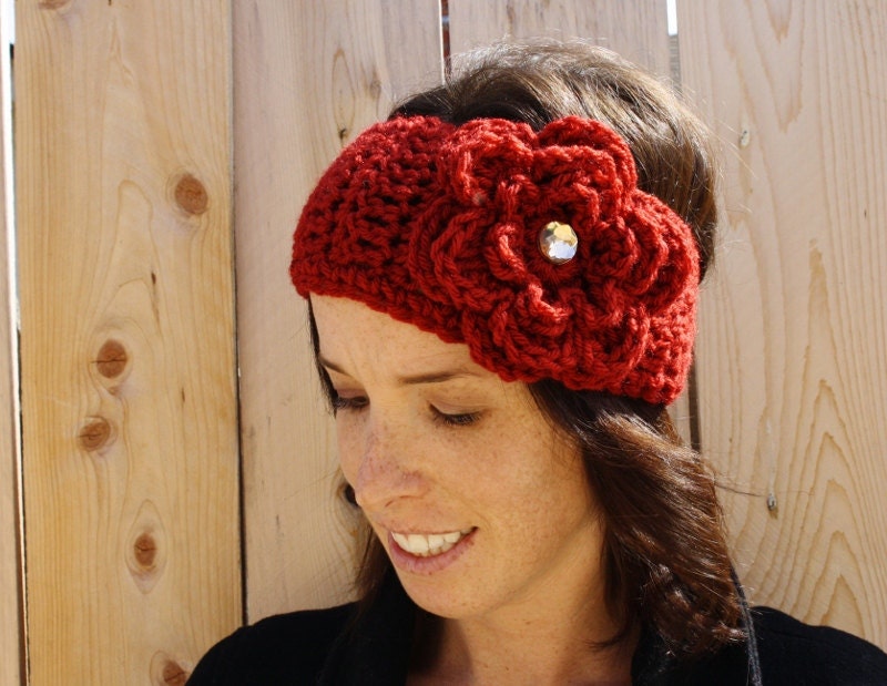 Crochet Earwarmer in Pumpkin Spice