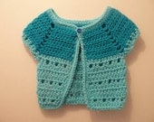 Girls cardigan, girls sweater, baby sweater, baby cardigan, turquoise, Newborn - 4t