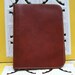 Vintage Brown Leather Zippered Notebook
