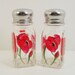 Salt Pepper Shakers Red Poppy Hand Painted