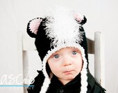 Instant Download Crochet Pattern - Skunk Hat Pattern