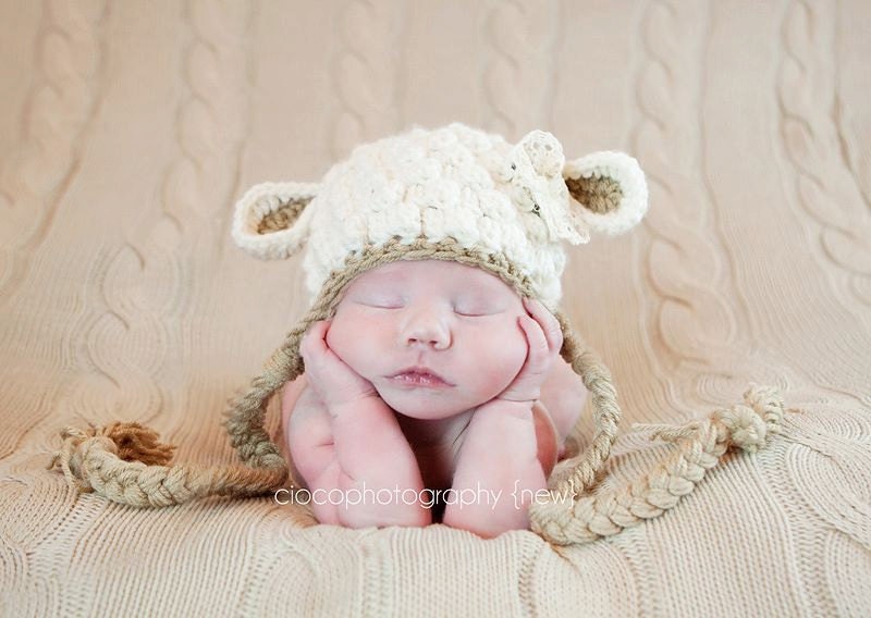 Instant Download Crochet Pattern - Little Lamb Hat