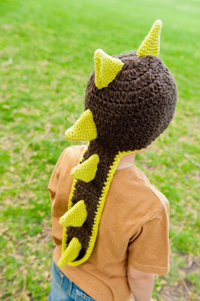 Instant Download Crochet Pattern - Dinosaur or Dragon Hat Pattern