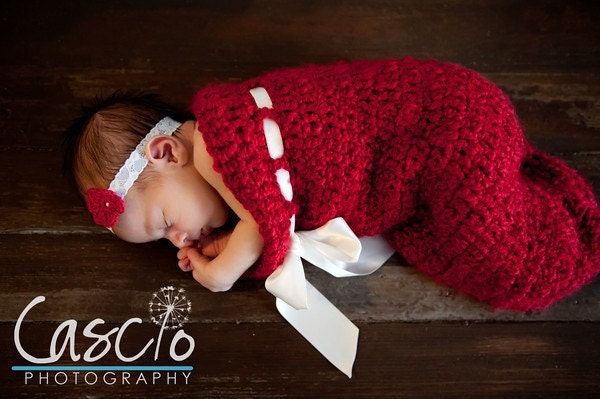 Baby Pod Cocoon & Matching Hat - Instant Download Crochet Pattern