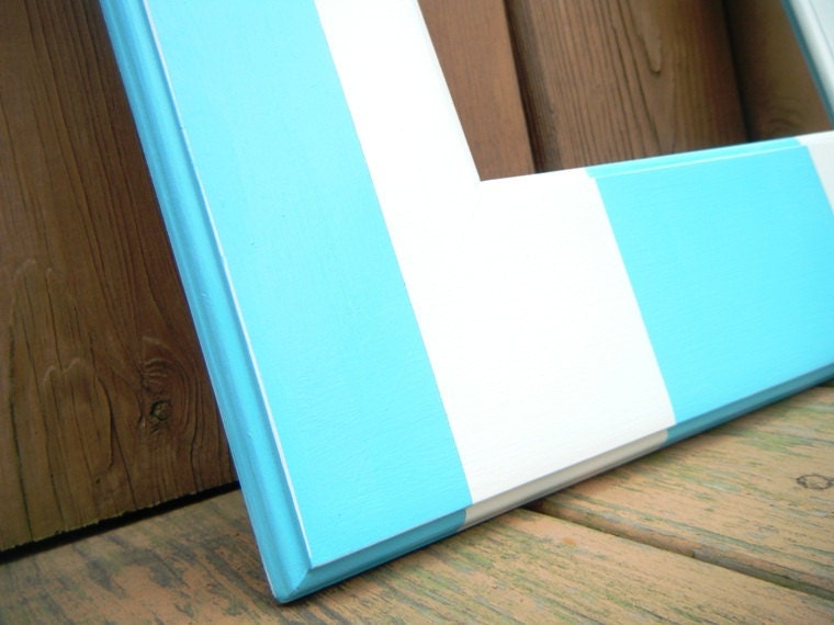 Turquoise Photo Frame Chic Wall Decor Coastal Cottage Beach 8x10