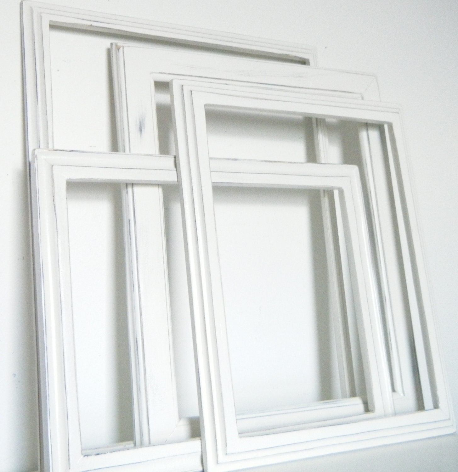 Rustic Distressed Picture Frames White Wood Picture Frames Large 11x14 inch Shabby Chic Photo Frames Painted in Antique White Coastal Decor