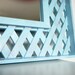 Vintage Mirror in Aqua Blue. LARGE Painted Mirror. Blue Mirror. Upcycled Home Decor. Coastal. Eco Friendly. Beach Cottage. Weathered.